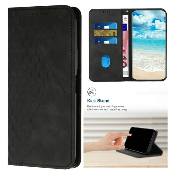 Allytech Wallet Case for Google Pixel 8 Pro with Card Cash Slots & Kickstand, Luxury PU Leather Soft TPU Inner Shockproof Anti-Fall Magnetic Closure Slim Case for Google Pixel 8 Pro, Black