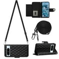 thumbnail image 1 of Allytech Wallet Case for Google Pixel 8 Pro with Card Cash Slots, Luxury Premium PU Leather Kickstand Shoulder Strap Lanyard Shockproof Anti-Fall Full Body Protective Flip Shell - Black, 1 of 8