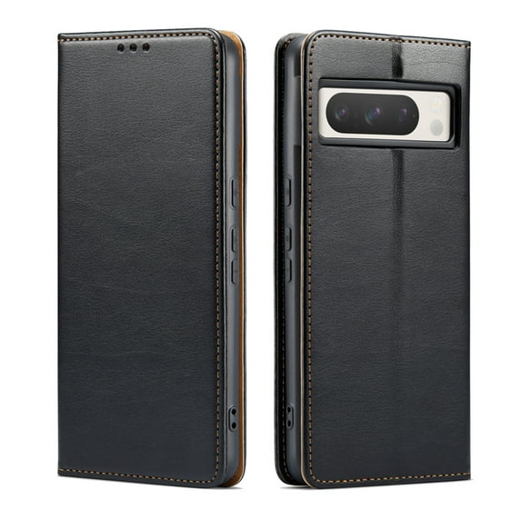 Allytech Wallet Case for Google Pixel 8 Pro, Vintage  PU Leather Magnetic Closure PU Leather Flip Folio Stand Cards Holders Shockproof Phone Case for Google Pixel 8 Pro - Black