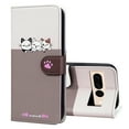 thumbnail image 1 of Allytech Wallet Case for Google Pixel 8a with Cute Cartoon Pattern, 3 Card Slots + 1 Cash Slot + Wrist Strap, Premium PU Leather Stand Magnetic Clasp Shockproof Protective Case, Gray, 1 of 7