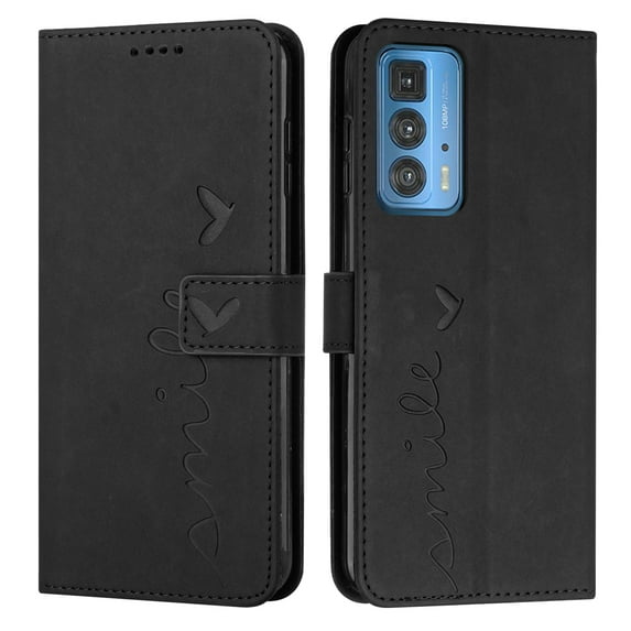Allytech Wallet Case for Moto Edge 20 Pro 6.7" - Premium PU Leather Folio Stand Shockproof Protective Cards Slots Holder Magnetic Closure Hand Wrist Wallet Cover Shell for Moto Edge 20 Pro- Black