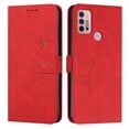 thumbnail image 1 of Allytech Wallet Case for Moto G30 6.5" - Premium PU Leather Folio Stand Shockproof Protective Cards Slots Holder Magnetic Closure Hand Wrist Wallet Cover Shell for Moto G30 - Red, 1 of 10
