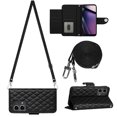 thumbnail image 1 of Allytech Wallet Case for Motorola Moto G Stylus 5G (2023) with Card Cash Slots, Luxury Premium PU Leather Kickstand Shoulder Strap Lanyard Shockproof Anti-Fall Full Protective Flip Shell - Black, 1 of 8
