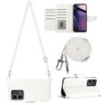 thumbnail image 1 of Allytech Wallet Case for Motorola Moto G Stylus 5G (2023) with Card Cash Slots, Luxury Premium PU Leather Kickstand Shoulder Strap Lanyard Shockproof Anti-Fall Full Protective Flip Shell - White, 1 of 8