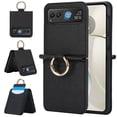 thumbnail image 1 of Allytech Wallet Case for Motorola Razr 40 with Ring, Hidden Credit Card Slots, Secure Finger Grip, Luxury PU Leather, Thin Shockproof Cover for Motorola Razr 40 - Black, 1 of 6