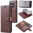 thumbnail image 1 of Allytech Wallet Case for OnePlus 12 with 3 Card Slots & Cash Pocket, 2 in 1 Detachable Strong Magnetic Case, Retro PU Leather Shockproof Magnetic Clasp Slim Protective Shell - Red, 1 of 8