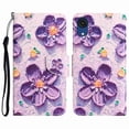 thumbnail image 1 of Allytech Wallet Case for Samsung Galaxy A03 Core, PU Leather Stand RFID Blocking Card Slot Wireless Charging Flip Book Cover TPU Shockproof Interior Case, Purple Flower, 1 of 5