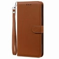 thumbnail image 1 of Allytech Wallet Case for Samsung Galaxy A13 5G, Luxury Litchi Synthetic Leather Flip Protective Cases Cover with Card Holder Detachable Wrist Strap Kickstand, Brown, 1 of 8