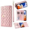 thumbnail image 1 of Allytech Wallet Case for Samsung Galaxy A15 with Wrist & Shoulder Strap, [7 Card Slots] [Full Body Protection] Luxury PU Leather Zipper Wallet Metal Buttons Kickstand Shockproof Case, Rosegold, 1 of 8