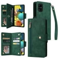 thumbnail image 1 of Allytech Wallet Case for Samsung Galaxy A32 5G 6.5" Phone (Not Galaxy A32 4G) - Cash Credit Card Slots Holder Folio Flip Cover Magnetic Hard Case Zipper Wallet Case for Samsung Galaxy A32 5G - Green, 1 of 10