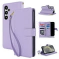 thumbnail image 1 of Allytech Wallet Case for Samsung Galaxy A35 with Card Slots & Wrist Strap, [Magnetic Clasp] [RFID Blocking] Kickstand Premium PU Leather Shockproof Full Body Protection Case - Lightpurple, 1 of 6