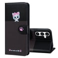 thumbnail image 1 of Allytech Wallet Case for Samsung Galaxy A35 with Cute Cartoon Pattern, 3 Card Slots + 1 Cash Slot + Wrist Strap, Premium PU Leather Stand Magnetic Clasp Shockproof Protective Case, Darkgray, 1 of 6