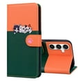 thumbnail image 1 of Allytech Wallet Case for Samsung Galaxy A35 with Cute Cartoon Pattern, 3 Card Slots + 1 Cash Slot + Wrist Strap, Premium PU Leather Stand Magnetic Clasp Shockproof Protective Case, Darkgreen, 1 of 6