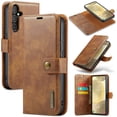 thumbnail image 1 of Allytech Wallet Case for Samsung Galaxy A36 5G with 3 Card Slots & Cash Pocket, 2 in 1 Detachable Strong Magnetic Case, Retro PU Leather Shockproof Magnetic Clasp Slim Protective Shell - Brown, 1 of 8
