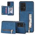 thumbnail image 1 of Allytech Wallet Case for Samsung Galaxy A51 4G, Premium PU Leather Zipper Cash Pocket Cards Holder Kickstand Feature Scratch Resistant Drop Protection Wallet Cover for Samsung Galaxy A51 4G, Blue, 1 of 6