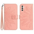 thumbnail image 1 of Allytech Wallet Case for Samsung Galaxy A54 5G 6.4" - Premium PU Leather Sunflower Embossed Cards Slots Holder Wallet Kickstand Hand Wrist Cover Case for Samsung Galaxy A54 5G - Pink, 1 of 11