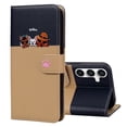 thumbnail image 1 of Allytech Wallet Case for Samsung Galaxy A54 5G with Cute Cartoon Pattern, 3 Card Slots + 1 Cash Slot + Wrist Strap, Premium PU Leather Stand Magnetic Clasp Shockproof Protective Case, Khaki, 1 of 6