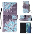 thumbnail image 1 of Allytech Wallet Case for Samsung Galaxy Note 20, 3D Pattern Design PU Leather Folding Stand Protection Cards Holder Anti-scratch TPU Bumper Flip Cover for Galaxy Note 20, Blue Lace, 1 of 10