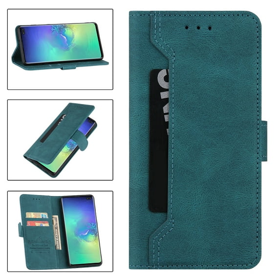 Allytech Wallet Case for Samsung Galaxy S10 (6.1 inch) ,Shockproof PU Leather Card Pocket Magnetic Clasp Flip Kickstand Card Slots Purse Phone Case Cover,Blue