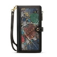 thumbnail image 1 of Allytech Wallet Case for Samsung Galaxy S20 Ultra Card Slots Zipper Pocket Kickstand Function Detachable Handstrap Shoulder Strap Shockproof Purse Case For Samsung Galaxy S20 Ultra,Black, 1 of 7