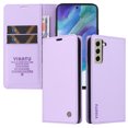 thumbnail image 1 of Allytech Wallet Case for Samsung Galaxy S21 FE,Premium PU Leather Hidden Magnetic Closure Folio Flip Card Slots Cash Pocket Kickstand Wallet Shockproof Phone Case,Purple, 1 of 11