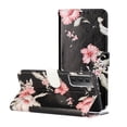 thumbnail image 1 of Allytech Wallet Case for Samsung Galaxy S21 Plus, PU Leather Folio Flip Stand Shockproof Protection TPU Inner Impact Resistant Cards Holder Case Cover for Samsung Galaxy S21 Plus,Pink Flower, 1 of 7