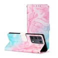 thumbnail image 1 of Allytech Wallet Case for Samsung Galaxy S21 Ultra, PU Leather Folio Flip Stand Shockproof Protection TPU Inner Impact Resistant Cards Holder Case Cover for Samsung Galaxy S21 Ultra,Pink Blue Marble, 1 of 7