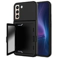thumbnail image 1 of Allytech Wallet Case for Samsung Galaxy S22 with Card Holder, Built-in Mirror, Camera Screen Protection, Drop Protection Anti-Scratch Cover Case for Samsung Galaxy S22 - Black, 1 of 6