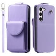 thumbnail image 1 of Allytech Wallet Case for Samsung Galaxy S22 with Hand Strap & Shoulder Strap, Flip Premium PU Leather Case with Credit Card Slots, Kickstand Magnetic Closure Shockproof Protective Case, Purple, 1 of 7