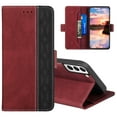 thumbnail image 1 of Allytech Wallet Case for Samsung Galaxy S22 Plus 5G 2022, Magnetic Closure Flip PU Leather Case with RFID Block Card Slots Viewing Kickstand Shockproof Protective Case for Galaxy S22 Plus 6.6", Red, 1 of 6