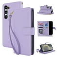 thumbnail image 1 of Allytech Wallet Case for Samsung Galaxy S22 Plus with Card Slots & Wrist Strap, [Magnetic Clasp] [RFID Blocking] Kickstand Premium PU Leather Shockproof Full Body Protection Case - Lightpurple, 1 of 6