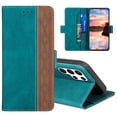 thumbnail image 1 of Allytech Wallet Case for Samsung Galaxy S22 Ultra 5G 2022, Magnetic Closure Flip PU Leather Case with RFID Block Card Slots Viewing Stand Shockproof Case for Galaxy S22 Ultra 6.8" 2022, Darkgreen, 1 of 6