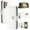 thumbnail image 1 of Allytech Wallet Case for Samsung Galaxy S22 Ultra, Luxury PU Leather Shockproof Protective Flip Cover for Women Girls, Kickstand Folio Case with Card Slots Holder Wrist Strap Lanyard - White, 1 of 7