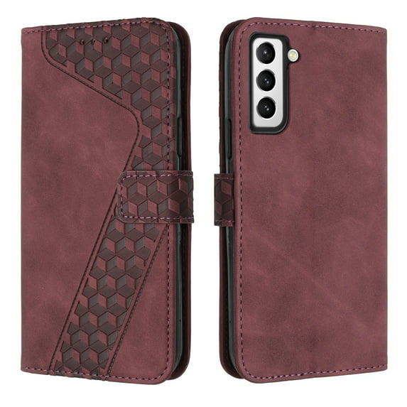 Allytech Wallet Case for Samsung Galaxy S23+ 5G (2023), PU Leather and TPU Bumper Full Protection Credit Card Holder Flip Book Stand Hand Strap Case for Galaxy S23 Plus 6.6" 5G, Winered