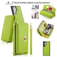 thumbnail image 1 of Allytech Wallet Case for Samsung Galaxy S23 with Card Slots & Zipper Pocket, [RFID Blocking] [Makeup Mirror] [Hand Strap & Shoulder Strap] Luxury PU Leather Protective Magnetic Case, Green, 1 of 9
