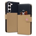 thumbnail image 1 of Allytech Wallet Case for Samsung Galaxy S23 with Cute Cartoon Pattern, 3 Card Slots + 1 Cash Slot + Wrist Strap, Premium PU Leather Stand Magnetic Clasp Shockproof Protective Case, Khaki, 1 of 8