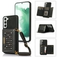 thumbnail image 1 of Allytech Wallet Case for Samsung Galaxy S23 FE, Bling PU Leather RFID Blocking Kickstand Case with Shoulder Strap & Card Slots, Anti-Fall Shockproof Full Body Protection Case for Women Girls, Black, 1 of 10