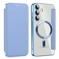 thumbnail image 1 of Allytech Wallet Case for Samsung Galaxy S23 FE with Card Slots & Lens Protector, Compatible with MagSafe, Slim Shockproof Anti-Scratch Clear Back Panel [RFID Blocking] Case - Blue, 1 of 8
