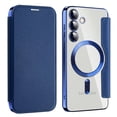 thumbnail image 1 of Allytech Wallet Case for Samsung Galaxy S23 FE with Card Slots & Lens Protector, Compatible with MagSafe, Slim Shockproof Anti-Scratch Clear Back Panel [RFID Blocking] Case - Darkblue, 1 of 8