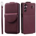 thumbnail image 1 of Allytech Wallet Case for Samsung Galaxy S23 FE with Hand Strap & Shoulder Strap, Flip Premium PU Leather Case with Credit Card Slots, Kickstand Magnetic Closure Shockproof Protective Case, Winered, 1 of 7