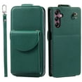 thumbnail image 1 of Allytech Wallet Case for Samsung Galaxy S23 FE with Hand Strap & Shoulder Strap, Flip Premium PU Leather Case with Credit Card Slots, Kickstand Magnetic Closure Shockproof Protective Case, Green, 1 of 7