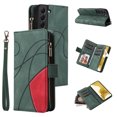 thumbnail image 1 of Allytech Wallet Case for Samsung Galaxy S23 Plus with Zipper Pocket & 9 Card Slots & Wrist Strap, Fashion PU Leather Kickstand Magnetic Closure Shockproof Non-Slip Case for Women Men - Green, 1 of 8