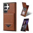 thumbnail image 1 of Allytech Wallet Case for Samsung Galaxy S23 Ultra, Luxury PU Leather Kickstand Card Slots Magnetic Buckle RFID Blocking Shockproof Anti-Scratch Protective Case for Women Men - Brown, 1 of 10