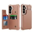 thumbnail image 1 of Allytech Wallet Case for Samsung Galaxy S24 with Credit Card Slots, Kickstand Anti-Fall Shockproof Camera Screen Protection Soft TPU Frame Premium PU Leather Magnetic Clasp Case - Rosegold, 1 of 8