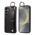 thumbnail image 1 of Allytech Wallet Case for Samsung Galaxy S24 Plus, [Card Slot] [Ring Buckle] [Adjustable Wristband with Snap Buckles] Premium PU Leather Kickstand Shockproof Case Cover for Women Men - Black, 1 of 10
