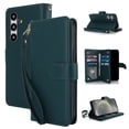 thumbnail image 1 of Allytech Wallet Case for Samsung Galaxy S24 Plus with Card Slots & Wrist Strap, [Magnetic Clasp] [RFID Blocking] Kickstand Premium PU Leather Shockproof Full Body Protection Case - Green, 1 of 6