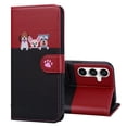 thumbnail image 1 of Allytech Wallet Case for Samsung Galaxy S24 Plus with Cute Cartoon Pattern, 3 Card Slots + 1 Cash Slot + Wrist Strap, Premium PU Leather Stand Magnetic Clasp Shockproof Protective Case, Black, 1 of 6