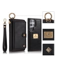 thumbnail image 1 of Allytech Wallet Case for Samsung Galaxy S24 Plus, Zipper Pocket + Card Slots, [Full Body Protection] PU Leather Zipper Wallet Detachable Magnetic Phone Case with Wristband & Buckle - Black, 1 of 10