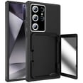 thumbnail image 1 of Allytech Wallet Case for Samsung Galaxy S24 Ultra with Card Holder, Built-in Mirror, Camera Screen Protection, Drop Protection Anti-Scratch Cover Case for Samsung Galaxy S24 Ultra - Black, 1 of 6