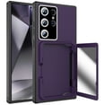 thumbnail image 1 of Allytech Wallet Case for Samsung Galaxy S24 Ultra with Card Holder, Built-in Mirror, Camera Screen Protection, Drop Protection Anti-Scratch Cover Case for Samsung Galaxy S24 Ultra - Purple, 1 of 6